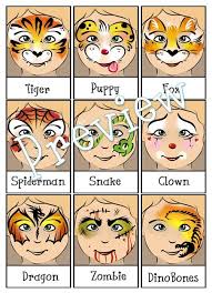 Face Painting Menu 4 Page Bundle Digital By Patchestheclown Face Painting Easy Face Painting Face Painting Designs