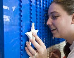 Giant Lego flag flies in Nixon lobby
