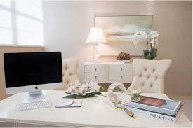 Glass desks can fit literally any space, perhaps except for shabby chic ones. Create A Chic Elegant Home Office Hadley Court Interior Design Blog