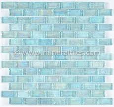 Iridescent Pool Glass Tile Aqua 1x2 Blue Backsplash Kitchen Aqua Glass Tiles Kitchen Tiles Backsplash