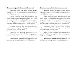 Maybe you would like to learn more about one of these? Cara Cara Menjaga Kesihaan Mental Dan Emosi