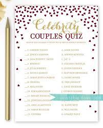 Country living editors select each product featured. Celebrity Couples Quiz Burgundy And Gold Bridal Famous Etsy Printable Bridal Shower Games Couples Bridal Shower Wedding Shower Games