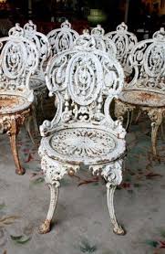 Set Of 8 Cast Iron Garden Chairs Cast Iron Garden Furniture Wrought Iron Garden Furniture Vintage Patio