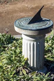 The rome rm2308 brass sundial grow old with me isn't difficult to assemble and the price is very reasonable. An Oxidized Copper Sundial Sits On A Stone Pedestal In The Middle Stock Photo Picture And Royalty Free Image Image 18587235