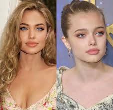 Angelina jolie and her daughter.