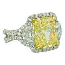 How much is a diamond. Gia 9 Carat Diamond Total Weight Fancy Yellow Diamond 3 Stone Platinum Ring For Sale At 1stdibs