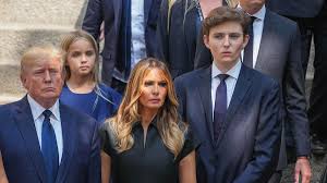 Barron Trump, 18, attends his father's ...