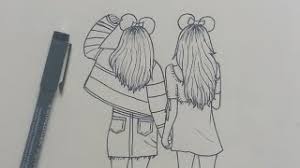 Having a best friend means that you will never be alone, no matter the distance between you. How To Draw Best Friends Bff Easy Step By Step Youtube