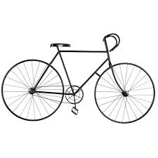 The most common metal bicycle art material is metal. Black Metal Bike Wall Art 186x106 Urban Fixie Maisons Du Monde
