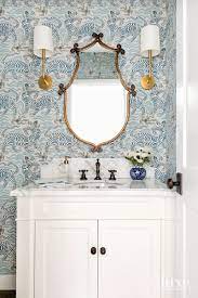 A Tudor Style Home Redo Keeps The Vintage Charm Luxe Interiors Design Bathroom Wallpaper Trends Best Bathroom Vanities Amazing Bathrooms