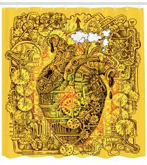 Steampunk Shower Curtain Mechanical Factory Heart Image With Running Machinery Print Fabric Bathroom Set With Hooks 69w X 70l Inches Yellow Orange And Dark Brown By Ambesonne Walmart Com Walmart Com I would love to build something like this! steampunk shower curtain mechanical factory heart image with running machinery print fabric bathroom set with hooks 69w x 70l inches yellow orange