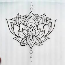 Attractive Black Outline Lotus Flower Tattoo Design Lotus Flower Tattoo Design Lotus Flower Tattoo Flower Tattoo Drawings
