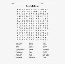 Solve puzzles daily and see your word search skills improv. Constellations Wordsearch Puzzle Word Search Year 5 Transparent Png 612x792 Free Download On Nicepng