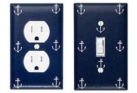 Anchor Light Switch Plate Outlet Cover Set Nautical Nursery Decor Boys Girls Room O Nautical Nursery Decor Nautical Nursery Decor Boy Nursery Decor Boy