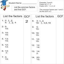 Worksheets are finding the greatest common factor of whole numbers, greatest common factor es1, greatest common factor, name, finding the greatest common factor gcf and least common, least common multiple, greatest. Worksheet Free Math Worksheets Sixth Grade Factoring Greatest Common Factor Gcf Numbers Free Math Worksheets Greatest Common Factor Worksheet Preschool Math Curriculum Homeschool Integers In Mathematics Take A Math Test Grade 8