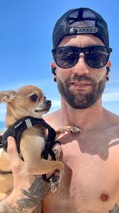 A boy and his dog 🖤