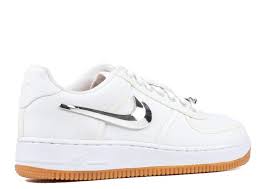 Das musikvideo zum song franchise von travis scott feat. Buy Fake Ua Air Force 1 Low Travis Scott Silver Logo White 2017 For Sale Online At Cheap Price Martha Sneakers