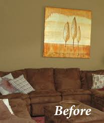 paint color behind a dark brown sofa