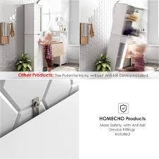 Maybe you would like to learn more about one of these? Buy Homecho Bathroom Storage Cabinet With 3 Tier Shelf Drawer Glass Door Floor Cabinet Free Standing Linen Tower Tall Slim Side Organizer Shelves Wooden Cupboard White Online In Vietnam B07tmmw51h