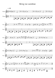 Sheet music arranged for piano/vocal/guitar in f major (transposable). Bring Me Sunshine Sheet Music For Piano Solo Musescore Com