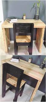 Compact Study Room Designs To Help Your Kids Study Fun Home Design Wooden Pallet Projects Diy Pallet Furniture Study Table And Chair
