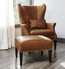 wingback chair and footrest leather wingback chair affordable leather chair leather chair