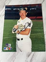 Carney Lansford Signed 8x10 1990 Barry Colla Oakland A's ...