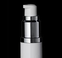 15 ML Airless Bottle - Silver & White | Cosmetic Packaging Now