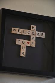 Honey We Re Home Diy Scrabble Word Art Scrabble Word Art Scrabble Wall Art Scrabble Tile Crafts