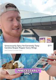 Epcot Food and Wine Festival 🍗 Tasting the the Unnecessarily Spicy Yet  Extremely Tasty Carolina Reaper Pepper-Curry Wings 🤯🔥 w/ @Kenadi Adams