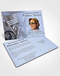 Easily share funeral event details and collect rsvps with an online funeral announcement. Funeral Announcement Card Template Splendid Military Medical