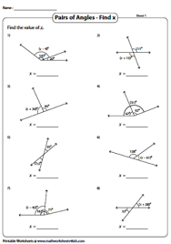 The worksheet will produce 8 problems per. Pairs Of Angles Worksheets