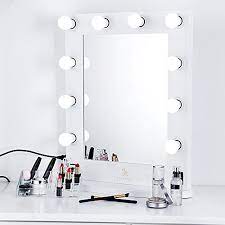 Luvodi Hollywood Vanity Mirror Lighted Makeup Mirror With 10 Dimmable Led Bulbs Ligh Hollywood Makeup Mirror Mirror With Lights Hollywood Lighted Vanity Mirror