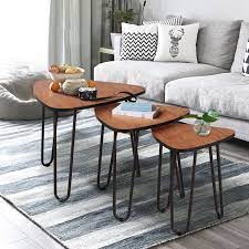 Product title faux marble 3 piece coffee and end table set, multiple colors average rating: Union Rustic Summerall Nesting Coffee Tables Set Of 3 End Side Tables Modern Furniture Decor Table Sets Sturdy And Easy Assembly Accent Furniture In Home Office Reviews Wayfair