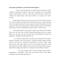 Berkelahi dulu pendapatan, berkelahi kemudian. Karangan Peribahasa