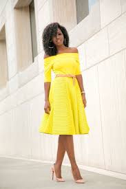 Black And Yellow Striped Skirt Off Shoulder Blouse Yellow Striped Skirt Style Pantry Fashion Skirt Fashion Stripe Skirt