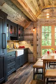 39 Black Kitchen Cabinet Ideas Entering The Dark Side Rustic Cabin Kitchens Black Kitchen Cabinets Modern Black Kitchen