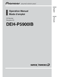 Complete service manual in digital format (pdf file). Pioneer Deh P5900ib User Manual 72 Pages