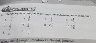 We did not find results for: Carilah Sepuluh Nilai Pecahan Yg Senilai Dengan Pecahan Berikuttolong Ya Nanti Qw Jadiin Jawaban Brainly Co Id