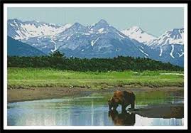 Ct dog team cross stitch kit. Alaska Cross Stitch Pattern