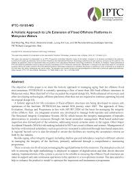 Introduction to international development is a topical and theoretical introduction to development studies. Pdf A Holistic Approach To Life Extension Of Fixed Offshore Platforms In Malaysian Waters