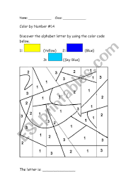 One important discrete random variable is a binomial random variable. Alphabet Color By Number N Esl Worksheet By Shiroitora