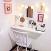 Diy floating shelves makeup vanity. 1