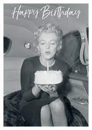 Actress marilyn monroe sings happy birthday to president john f. Postkarte A6 Lustig Marilyn Monroe Happy Birthday Candle Ceres Webshop
