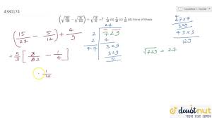 What is the square root of 64? Sqrt 225 729 Sqrt 25 144 Sqrt 16 81 1 48 B 5 48 C Youtube