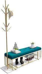 Yxzq Coat Hat Rack With Shoe Bench And Shoe Rack 3 In 1 Metal Modern Multi Function Storage Hanger Free Standin Fine Furniture Design Office Colors Entryway