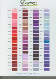 Exquisite Poly Thread Color Chart Page 2 Machine