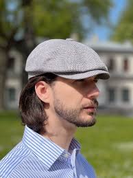 Linen Newsboy Cap "london Gray"