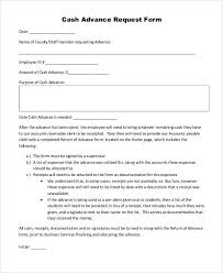 I am in dire need of money due to a family emergency. Sample Cash Advance Slip Form