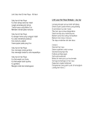 Lirik lagu selamat hari raya. Lirik Satu Hari Di Hari Raya